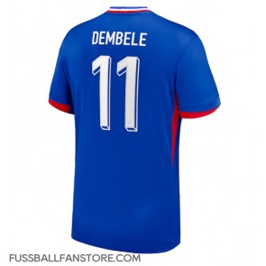 Frankreich Ousmane Dembele #11 Replik Heimtrikot EM 2024 Kurzarm